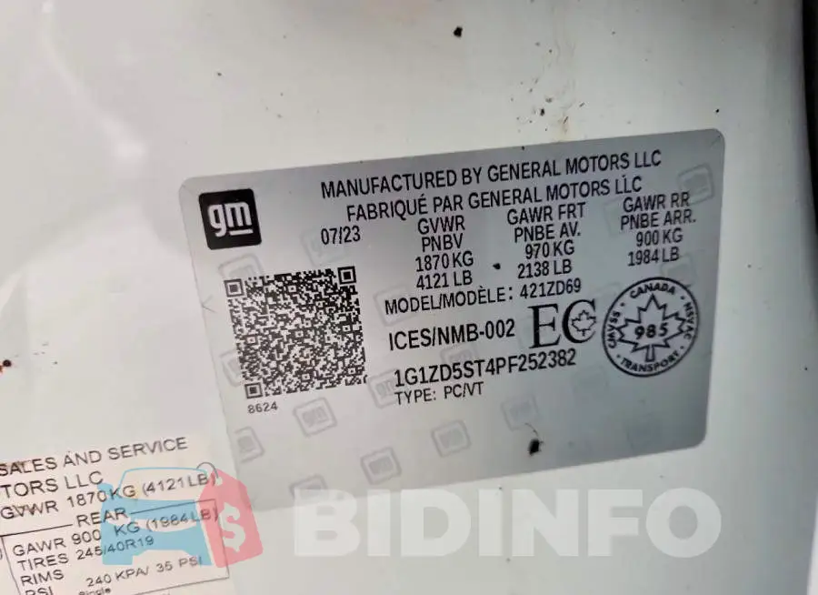 1G1ZD5ST4PF252382 Photo# 12