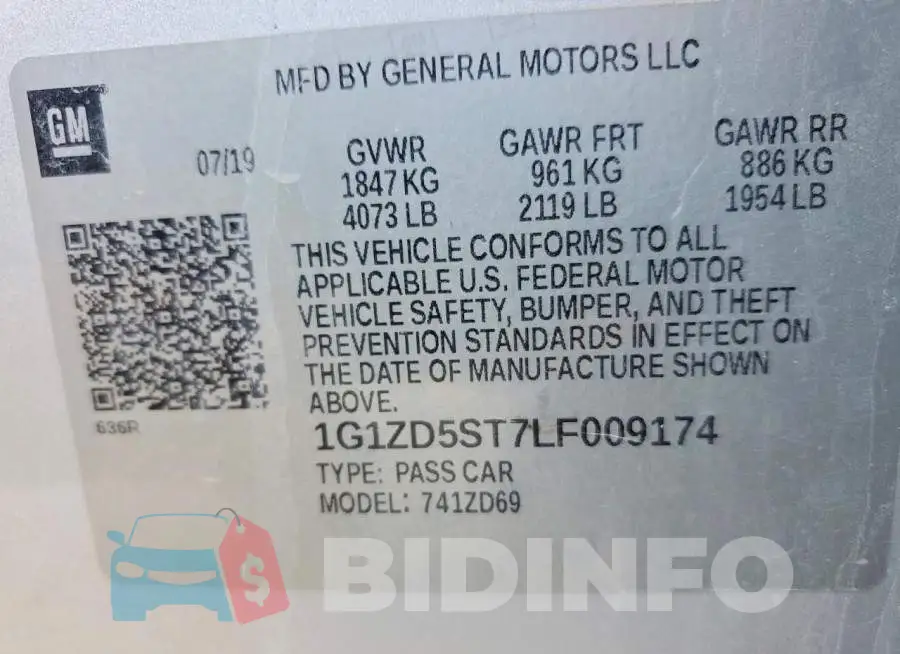 1G1ZD5ST7LF009174 Photo# 12