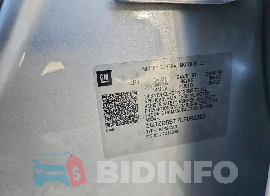 1G1ZD5ST7LF092282 Photo# 12
