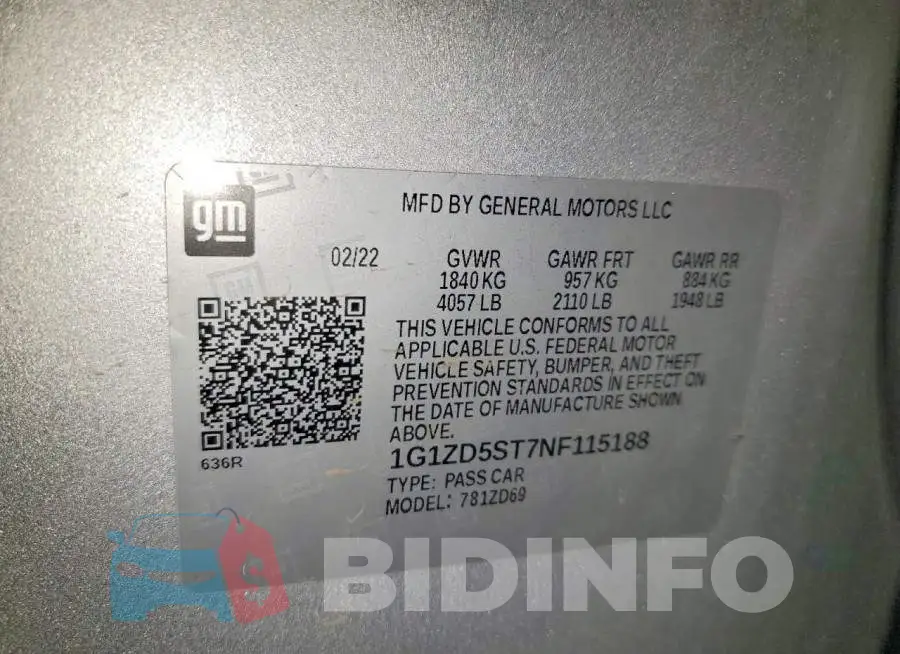 1G1ZD5ST7NF115188 Photo# 13