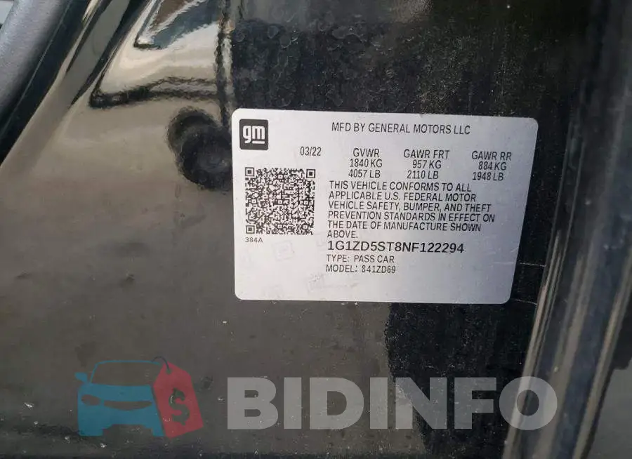 1G1ZD5ST8NF122294 Photo# 12