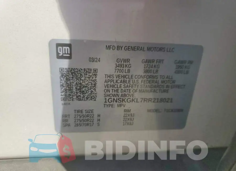 1GNSKGKL7RR218021 Photo# 13