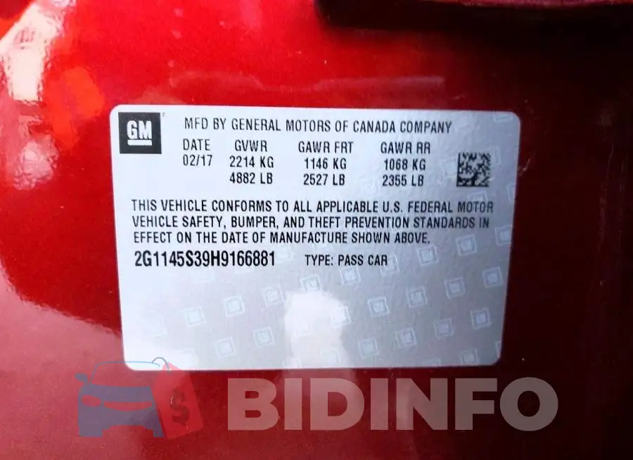 2G1145S39H9166881 Photo# 12