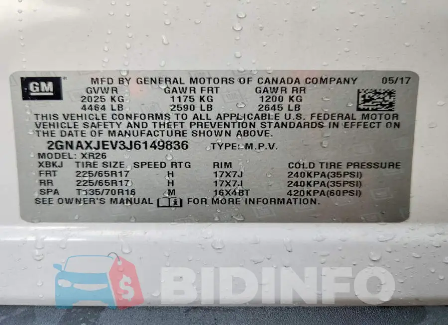 2GNAXJEV3J6149836 Photo# 13