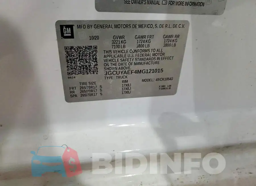 3GCUYAEF4MG121015 Photo# 12