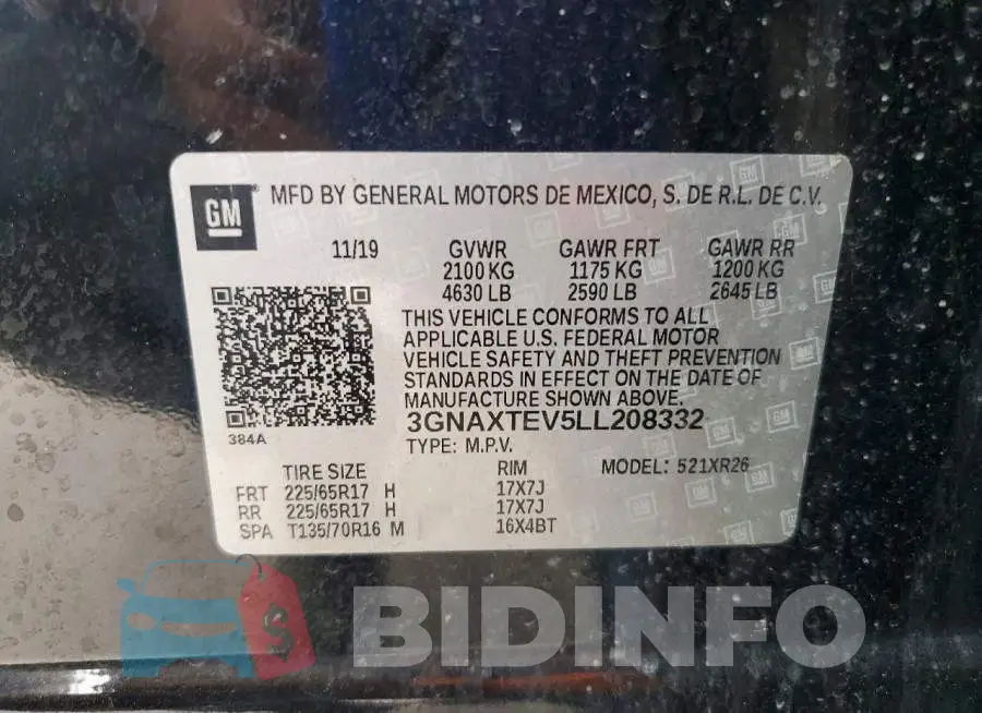 3GNAXTEV5LL208332 Photo# 12