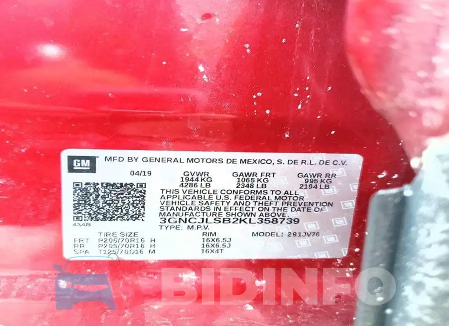 3GNCJLSB2KL358739 Photo# 12