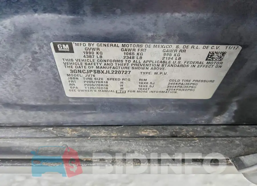 3GNCJPSBXJL220727 Photo# 12