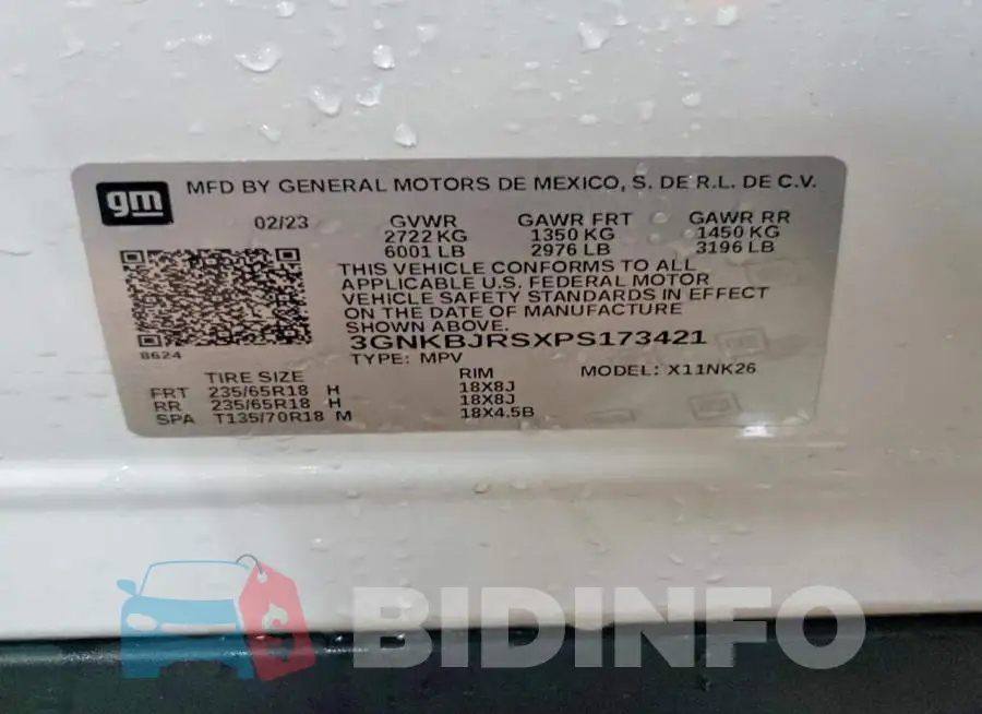 3GNKBJRSXPS173421 Photo# 13