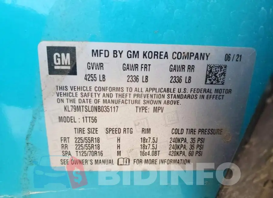 KL79MTSL0NB035117 Photo# 14