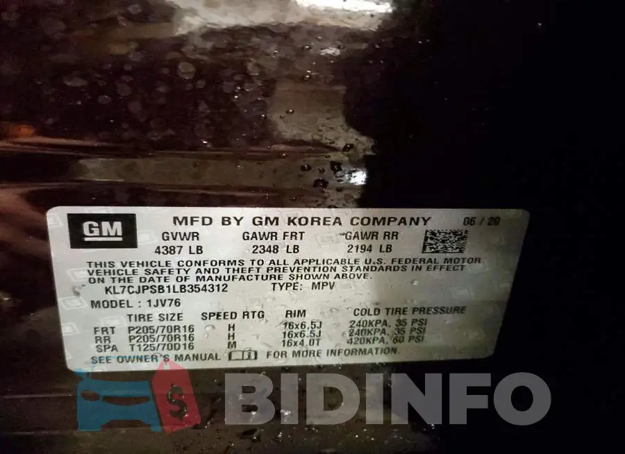 KL7CJPSB1LB354312 Photo# 13