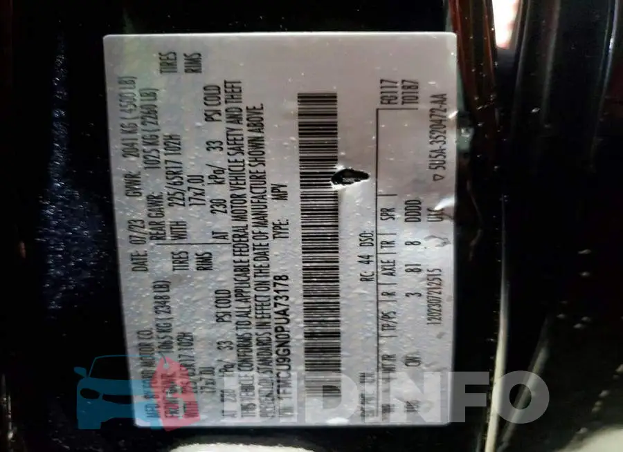 1FMCU9GN0PUA73178 Photo# 14