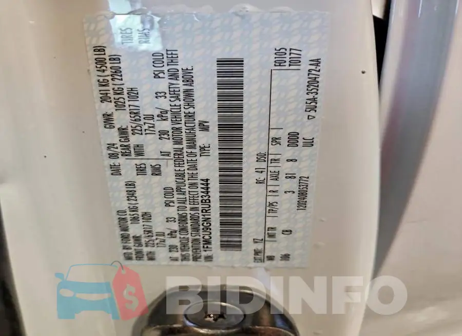 1FMCU9GN1RUB34444 Photo# 14