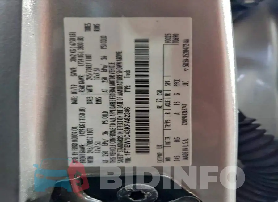1FTEW1C43KFA82346 Photo# 13