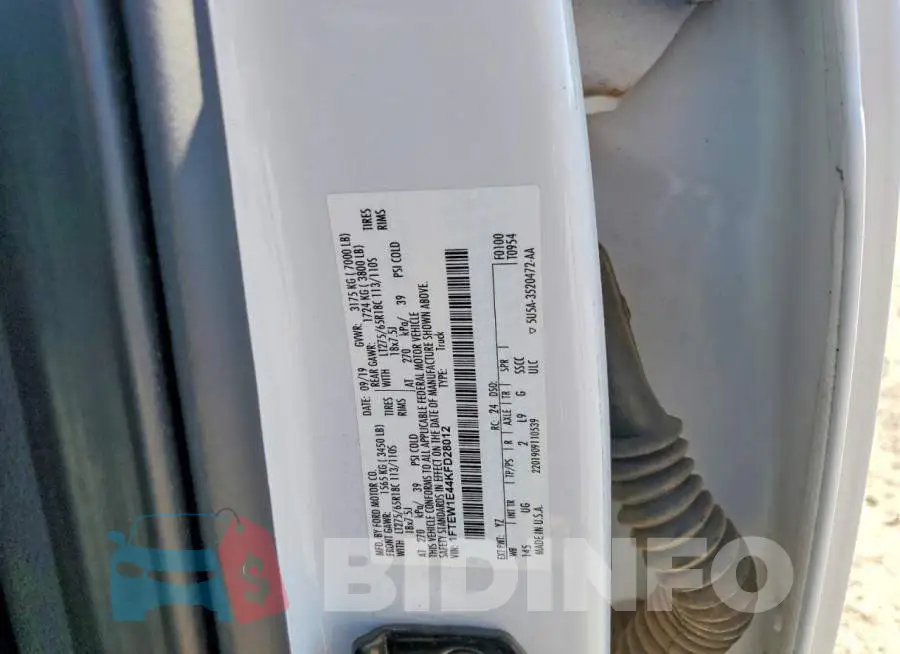 1FTEW1E44KFD28012 Photo# 12