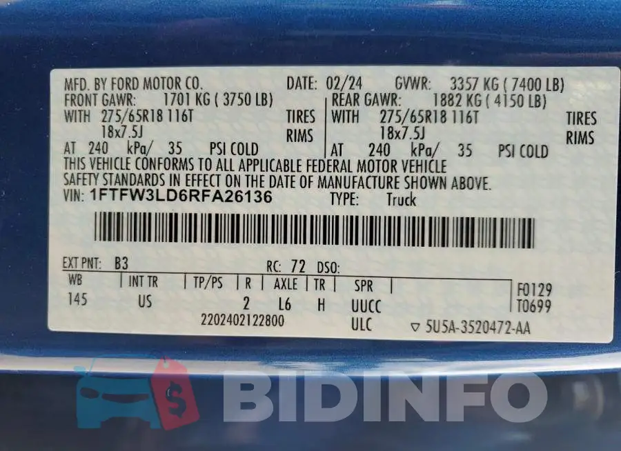 1FTFW3LD6RFA26136 Photo# 13