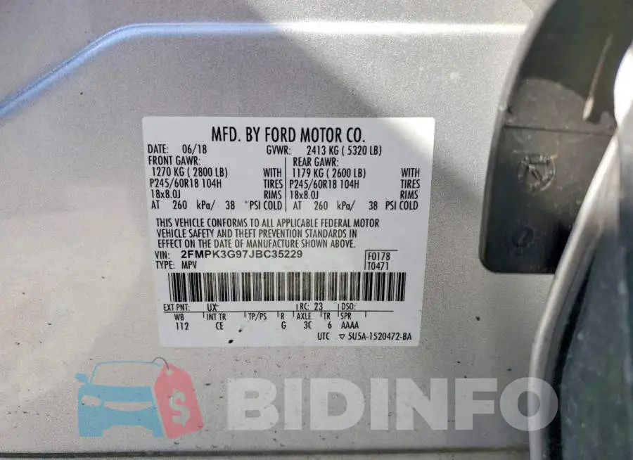 2FMPK3G97JBC35229 Photo# 14