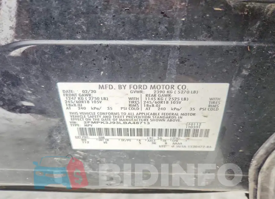 2FMPK3J93LBA48713 Photo# 13