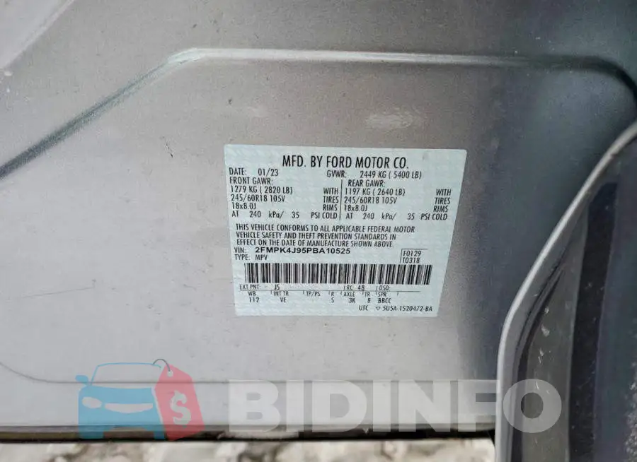 2FMPK4J95PBA10525 Photo# 14