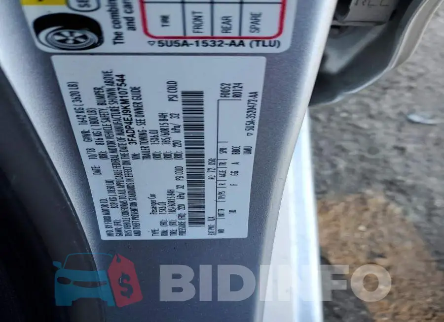 3FADP4EJ9KM107544 Photo# 12