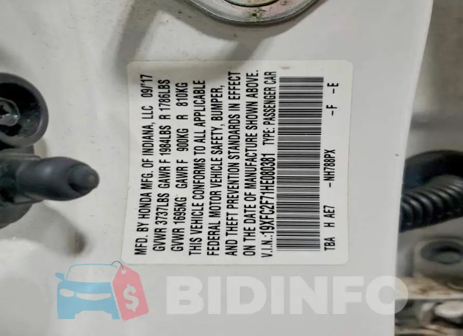 19XFC2F71HE080381 Photo# 12