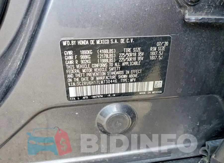 3CZRU6H17LM730446 Photo# 13