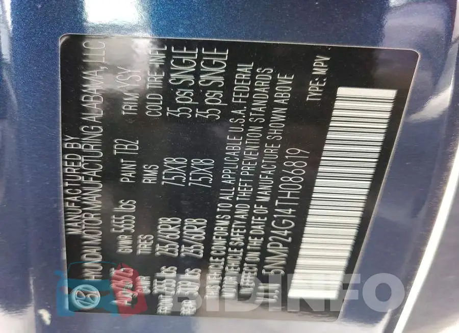 5NMP24G14TH086819 Photo# 14
