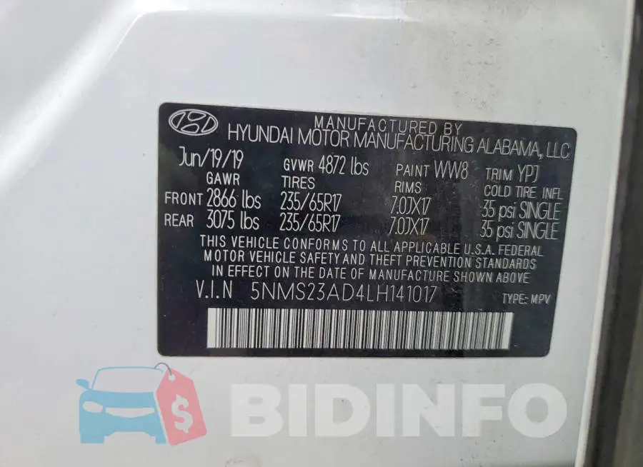 5NMS23AD4LH141017 Photo# 14