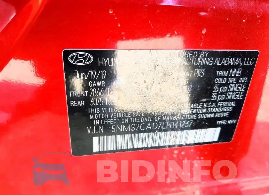 5NMS2CAD7LH141237 Photo# 13