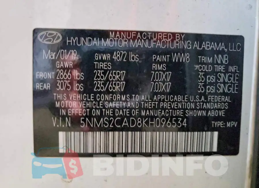 5NMS2CAD8KH096534 Photo# 14