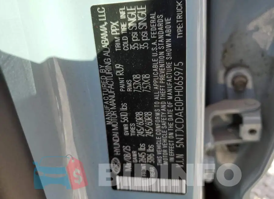5NTJCDAE0PH065975 Photo# 12