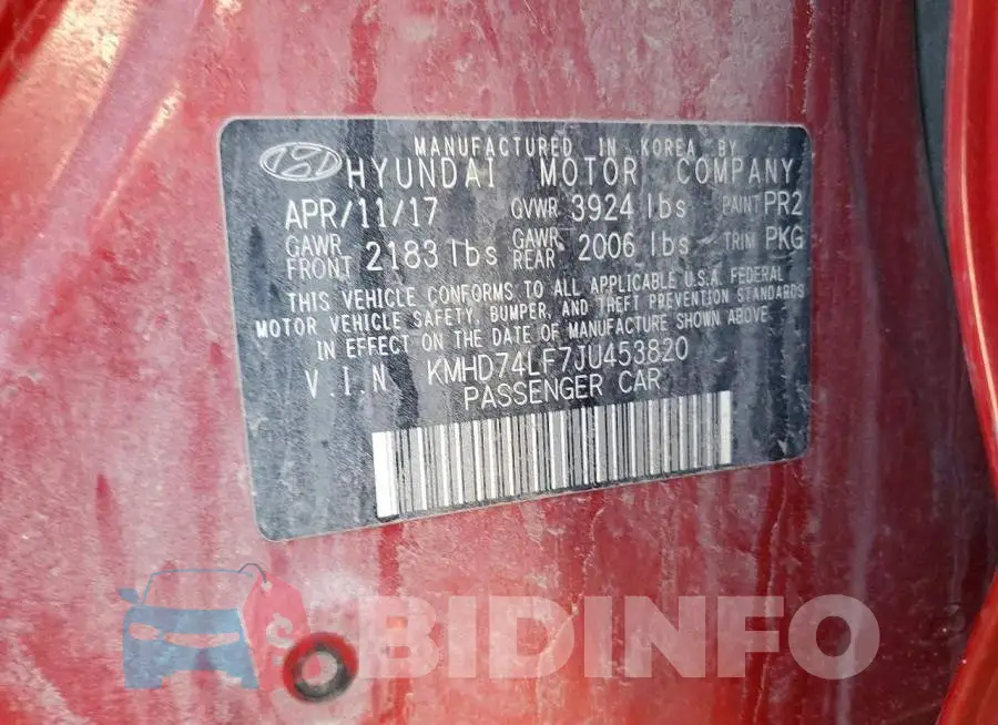 KMHD74LF7JU453820 Photo# 12