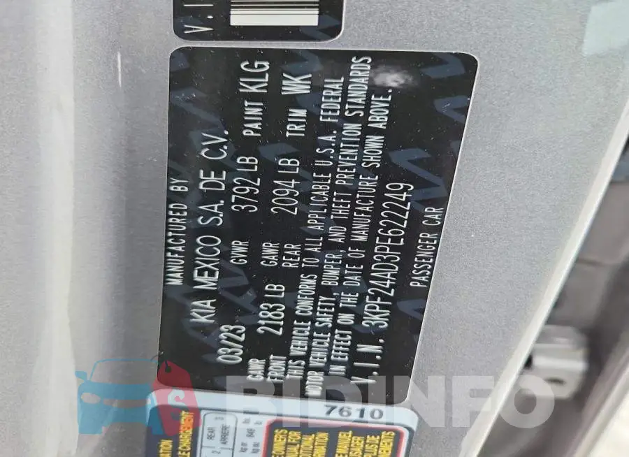 3KPF24AD3PE622249 Photo# 12