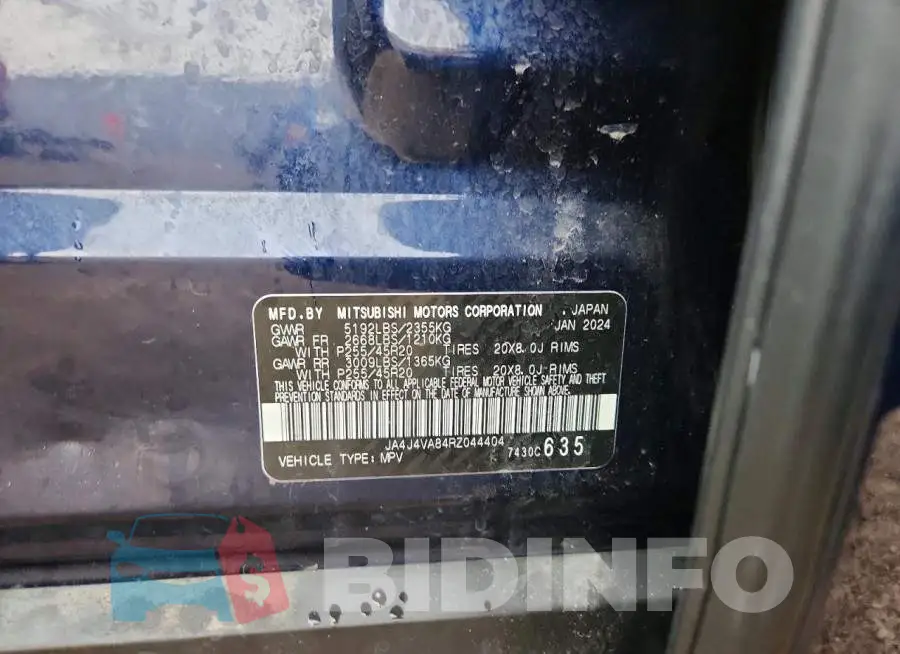 JA4J4VA84RZ044404 Photo# 13