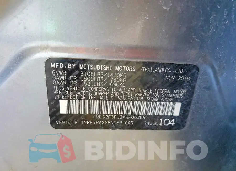ML32F3FJ3KHF06389 Photo# 13