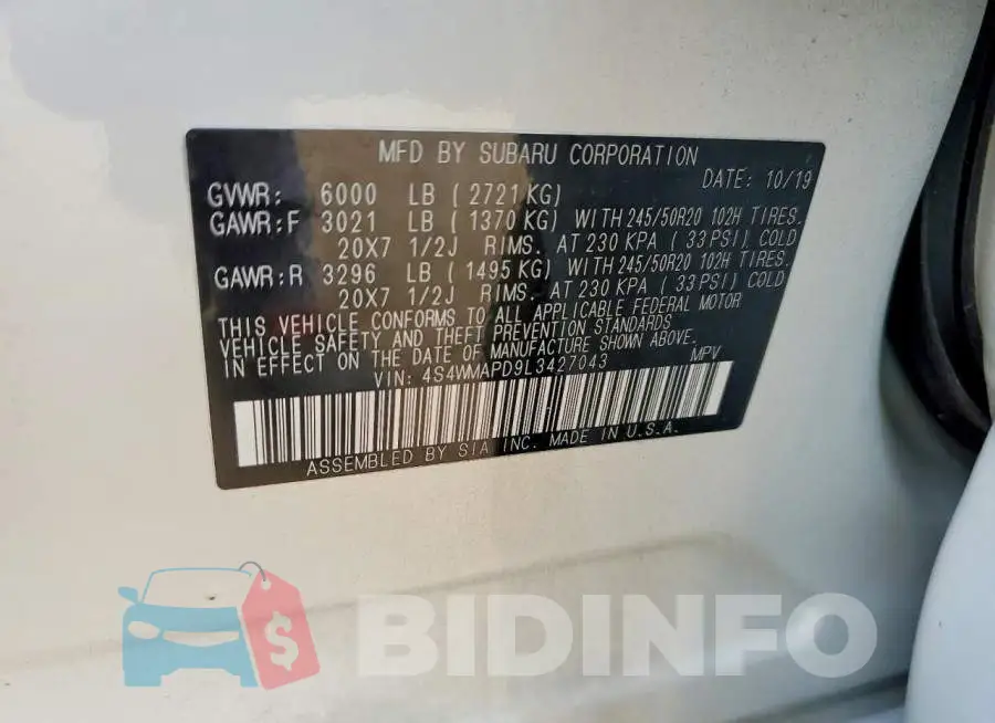 4S4WMAPD9L3427043 Photo# 13