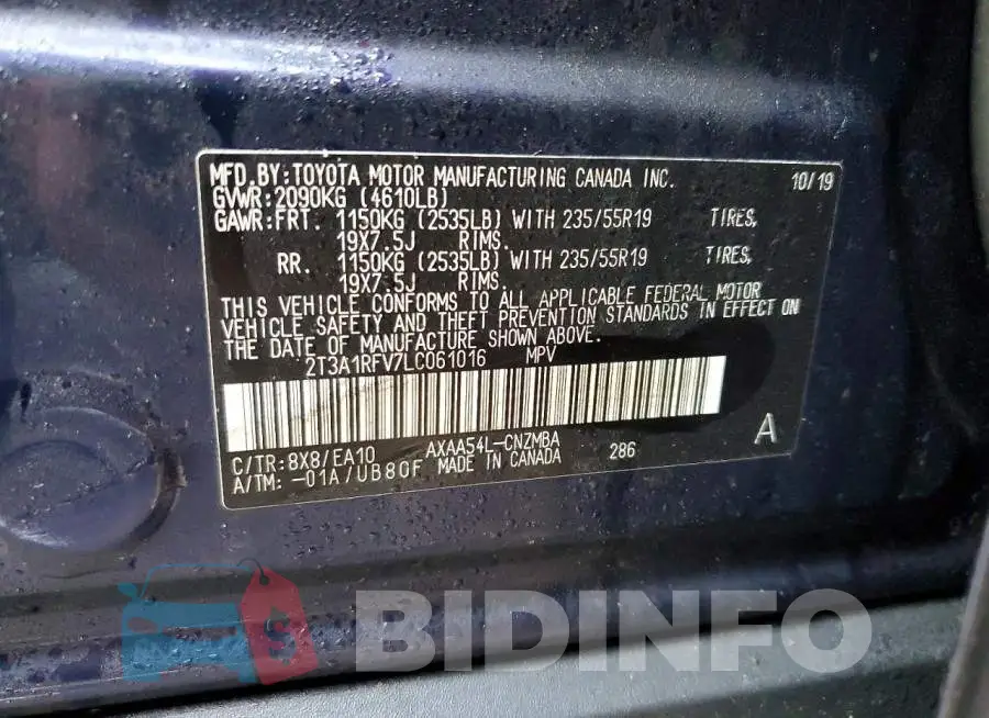2T3A1RFV7LC061016 Photo# 14