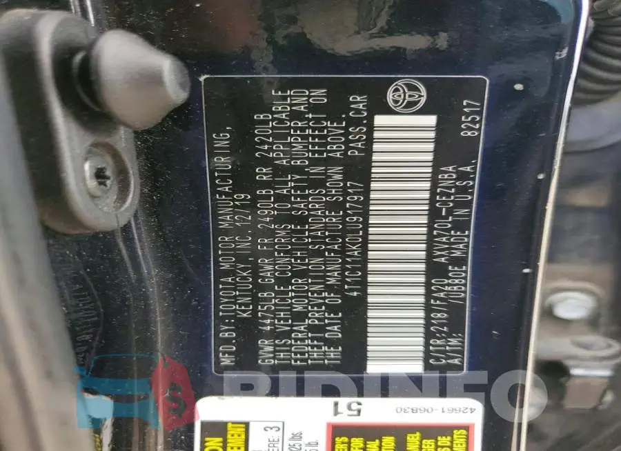 4T1C11AK0LU917917 Photo# 12
