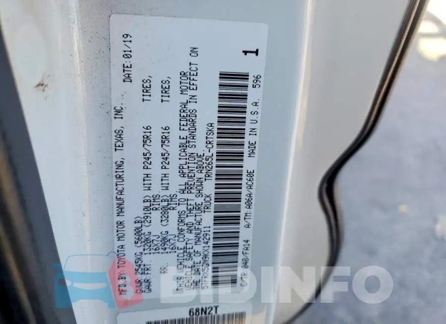 5TFRX5GN9KX142911 Photo# 12