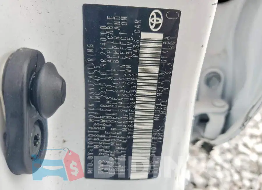 5YFB4MDE3SP295761 Photo# 12