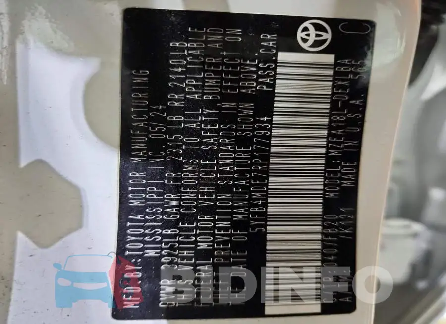 5YFB4MDE7RP177934 Photo# 13
