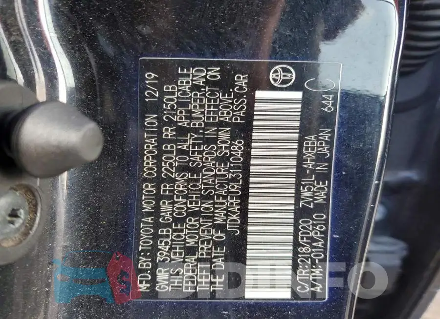 JTDKARFU9L3110486 Photo# 12