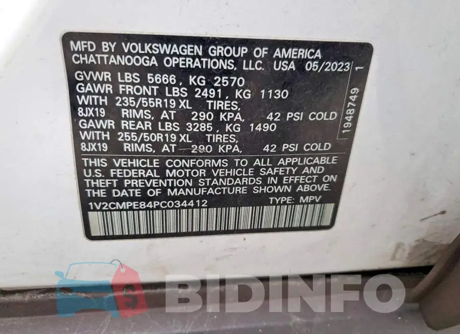 1V2CMPE84PC034412 Photo# 13