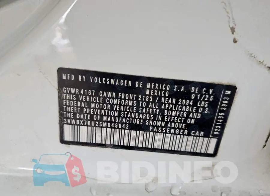 3VWBX7BU2SM049842 Photo# 12