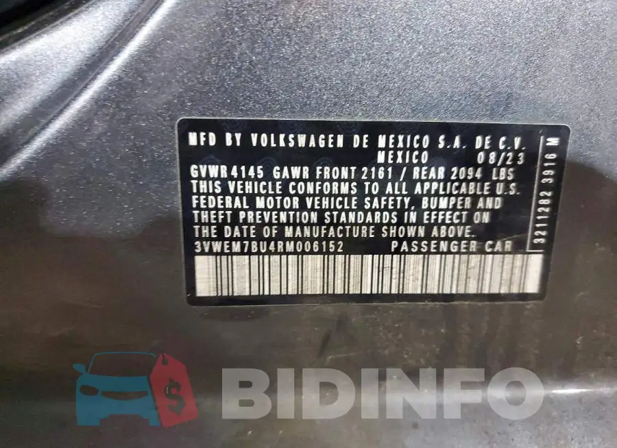 3VWEM7BU4RM006152 Photo# 12