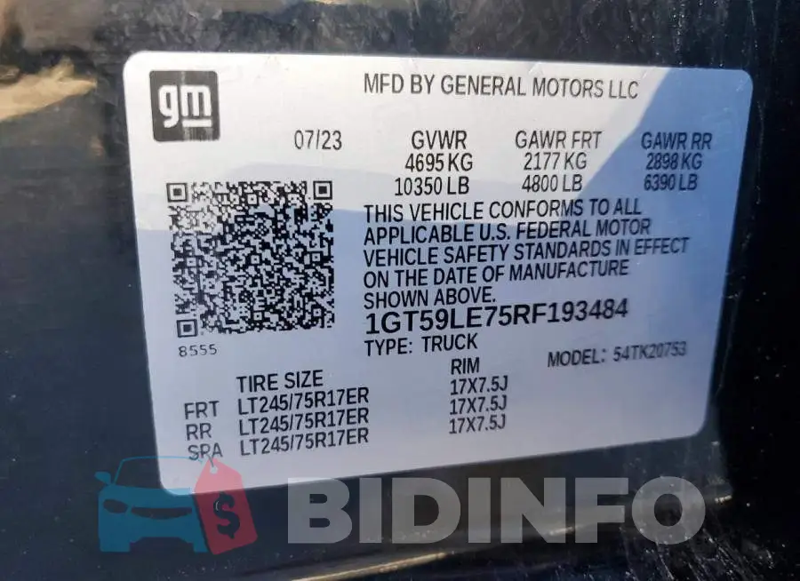 1GT59LE75RF193484 Photo# 12