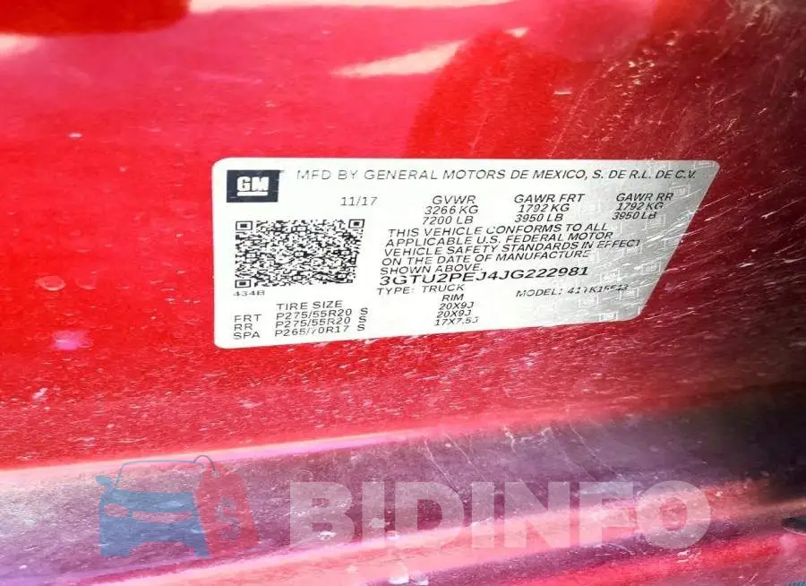 3GTU2PEJ4JG222981 Photo# 12