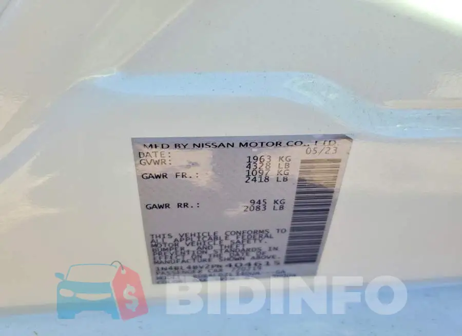 1N4BL4BV2PN404615 Photo# 13