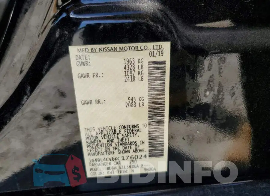 1N4BL4CV6KC176024 Photo# 13