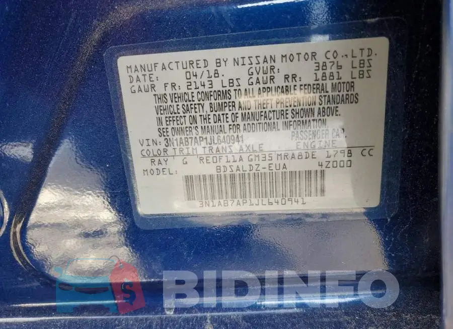 3N1AB7AP1JL640941 Photo# 12